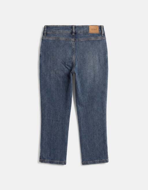 Motel Denim-Capri-Jeans mit niedrigem Bund in Dirty Green Wash, 7 von 7