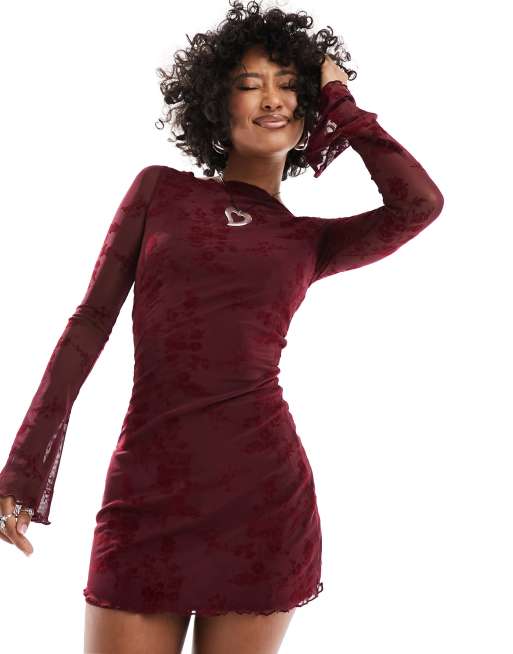 Long hotsell dress maroon