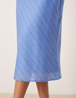 Motel Elayna Chiffon Stripe Midi Dress