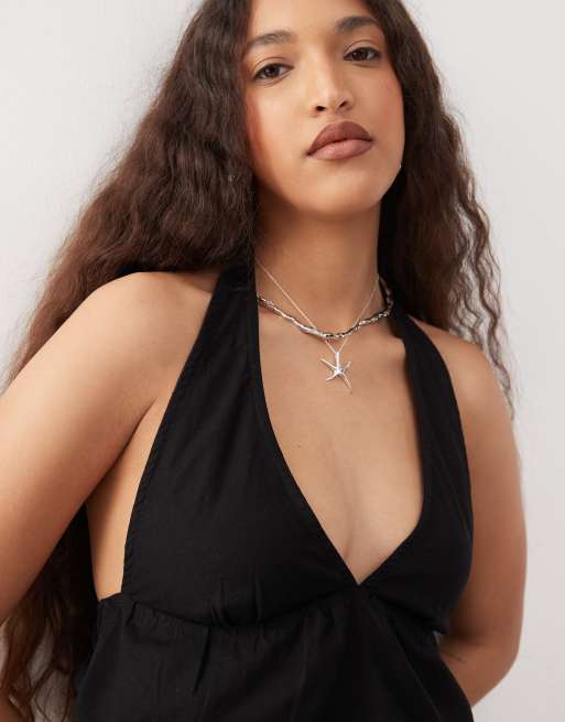 Motel Eldana halter top in black, 2 of 4