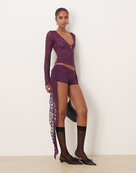 Motel - Ensemble en dentelle - Violet - view 1