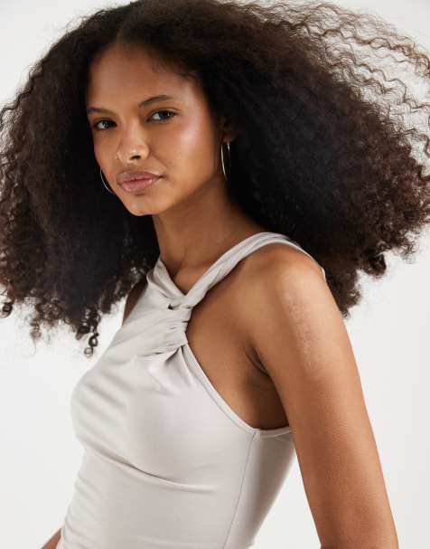 Motel Everly twisted tank top in cannoli cream - view 1