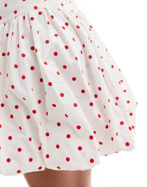 Motel Exclusive Kiyowo puffball mini skirt in polka dot, 2 of 5