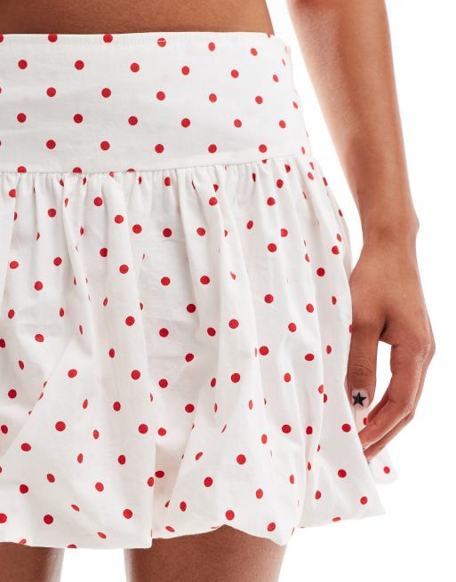Red polka dot skirt asos sales