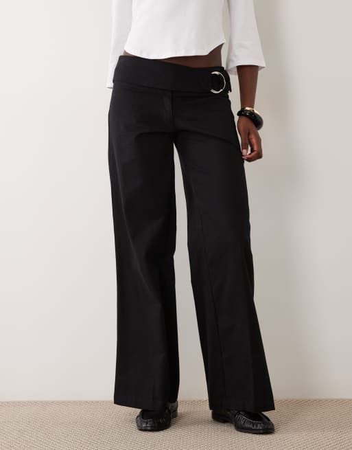 Motel falitasa low rise belted pant in black, 2 of 5