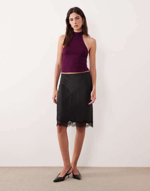 Motel Galile high neck top in fig, 3 of 4