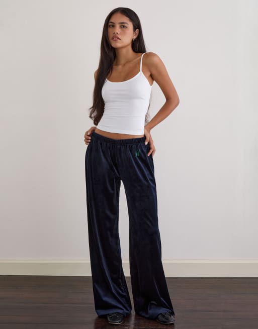 Motel Kellen navy velour set, 2 of 3