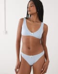 [Motel] Motel Halai underwire pointelle bra in blue S BLUE