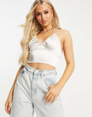 ruched halter top