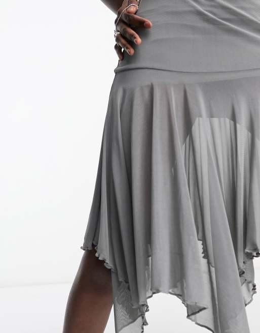 Mesh handkerchief hem clearance skirt