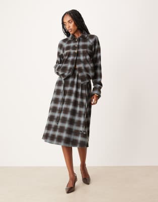 Motel Harana Collared Button Up Jacket In Black