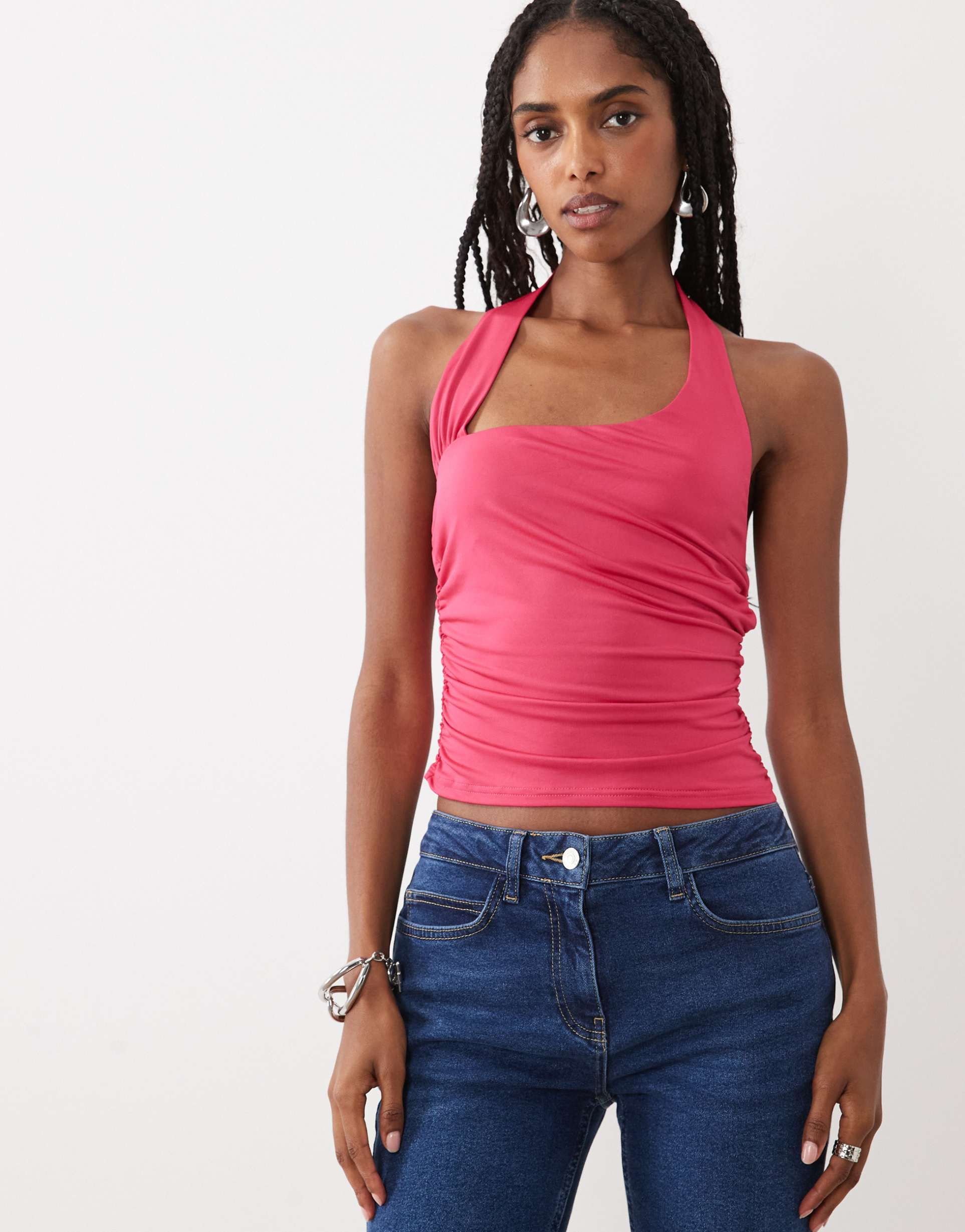 motel hezlin top in hot pink