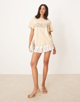 motel oversized t shirt dress Sunny Kiss Oversized Tee in Black Cosmos