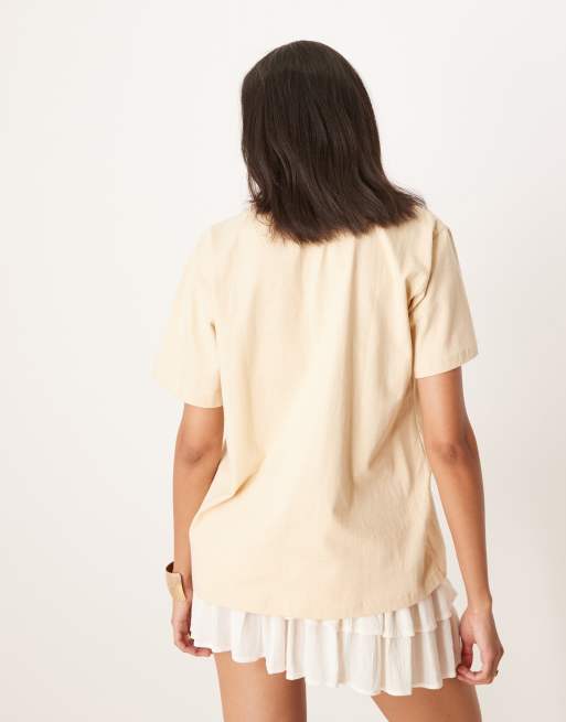 motel oversized t shirt dress Cross Patch Detail Oversized T-Shirt Dress In Grey Acid Wash | EGO US