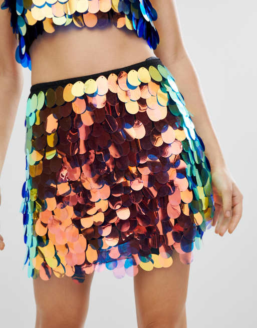 Large sequin mini on sale skirt