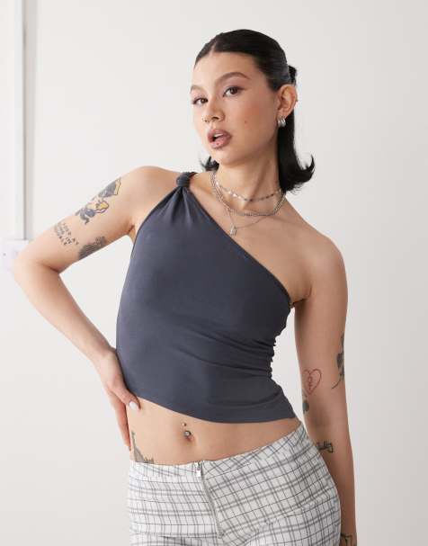 Motel idra asymmetric top in ocean storm grey - view 1