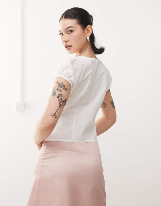 Motel - Ilias - Korsettop in wit, 3 van 4