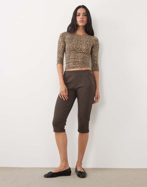 Motel ione 3/4 sleeve top in leopard print, 4 of 4
