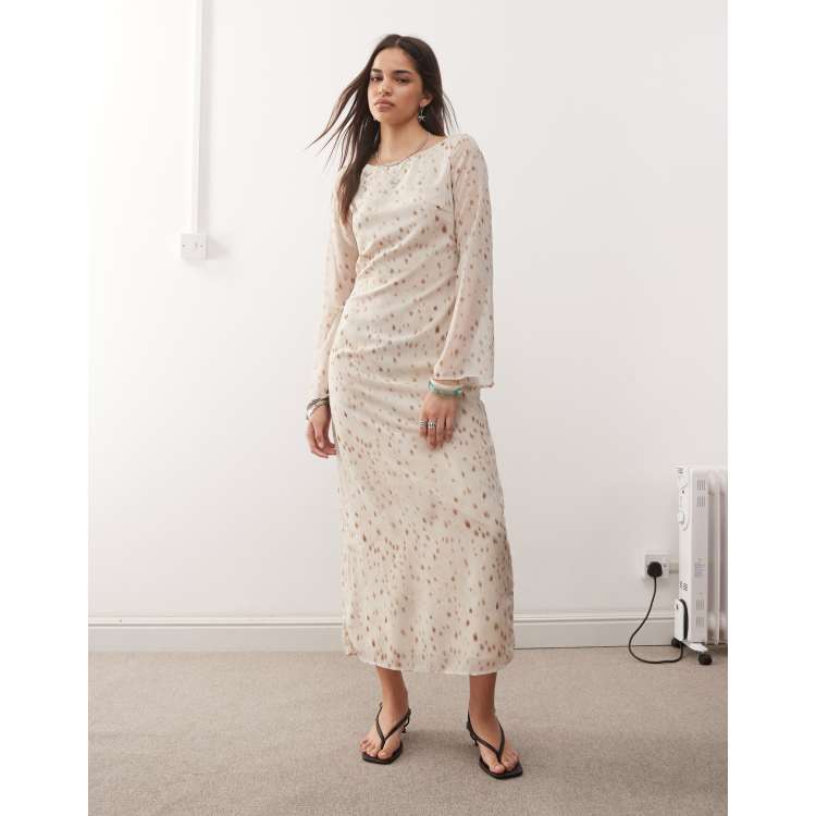 knee length dresses for ladies Girl and The Sun: Bambi Maxi Dress (GS727D-OAT) Xs