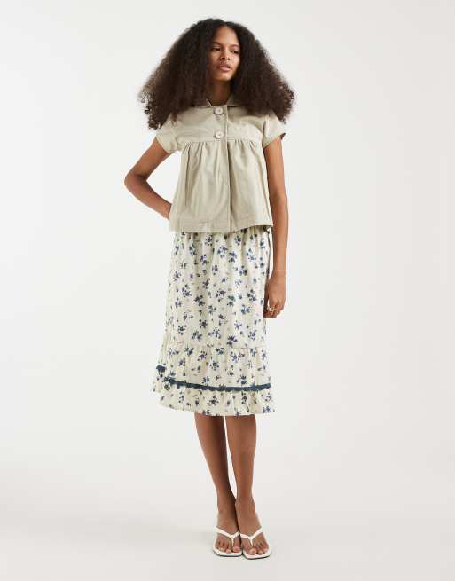 Motel Kaelus cotton twill shirt in latte , 2 of 4