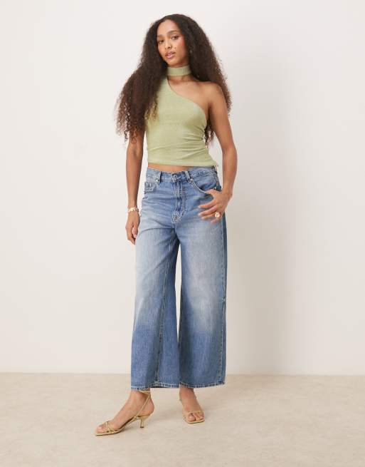 Motel karasi shimmer tie-neck top in mint green, 2 of 4