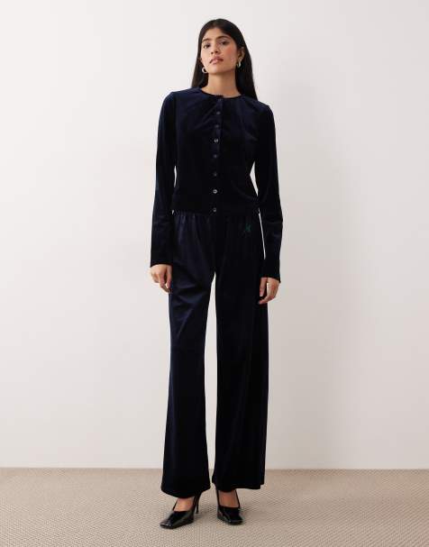 Motel Kellen navy velour set - view 1