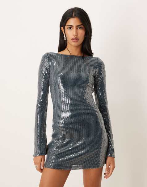 Motel Kimberly sequin dress in dark teal - view 1