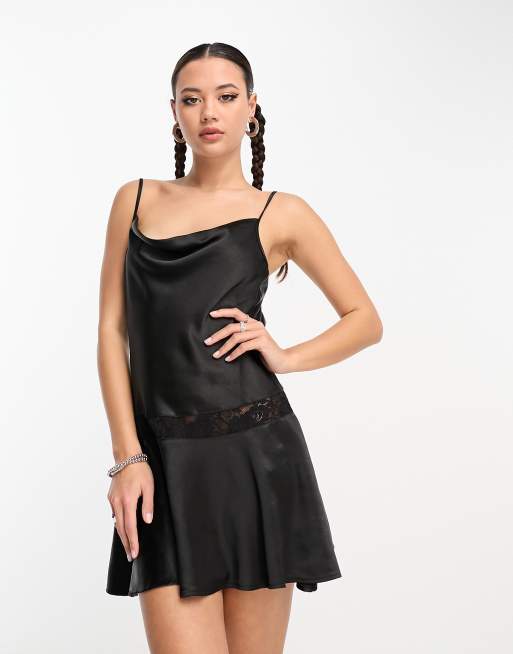 Black cami 2024 dress mini