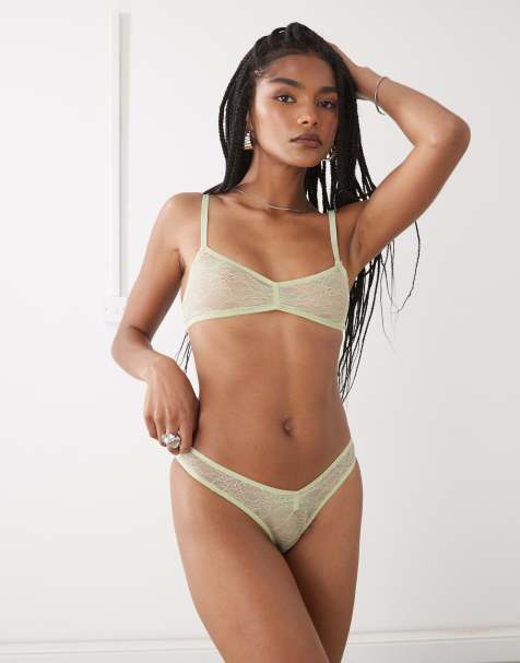 Motel lengkai soft lace bra in light green - view 1