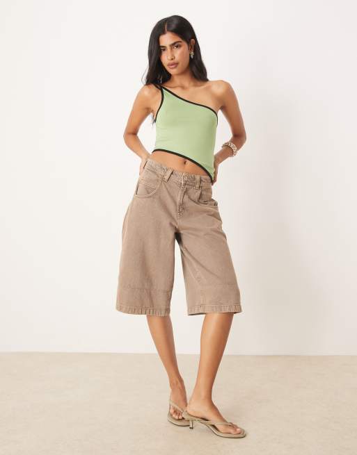 Motel lenti asymmetric top in sage and green, 2 of 4