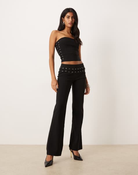 Motel - Lirina - Elegante broek met veters in zwart - view 1