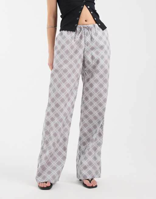 Motel Lirura relaxed pants in gray plaid, 2 of 5