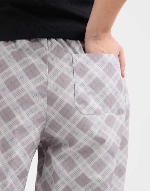 Motel Lirura relaxed trousers in grey check, 4 of 5