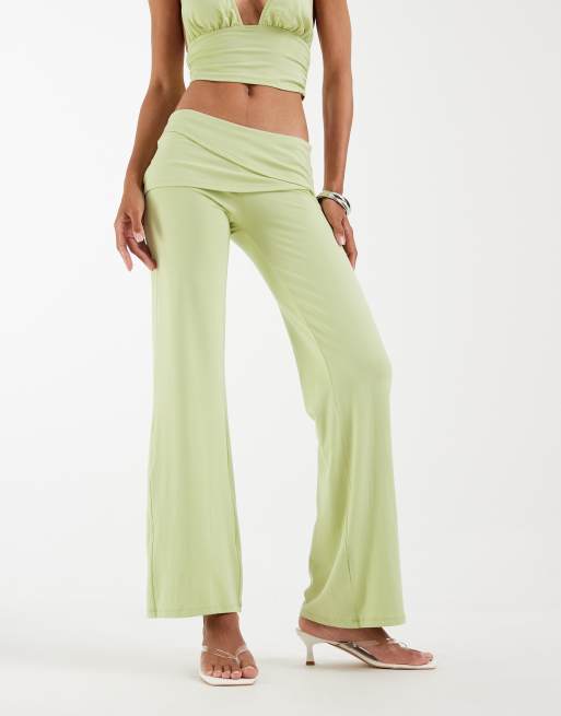 Motel - Lolicy - Pantalones verde pistacho de talle bajo (parte de un conjunto), 3 de 5