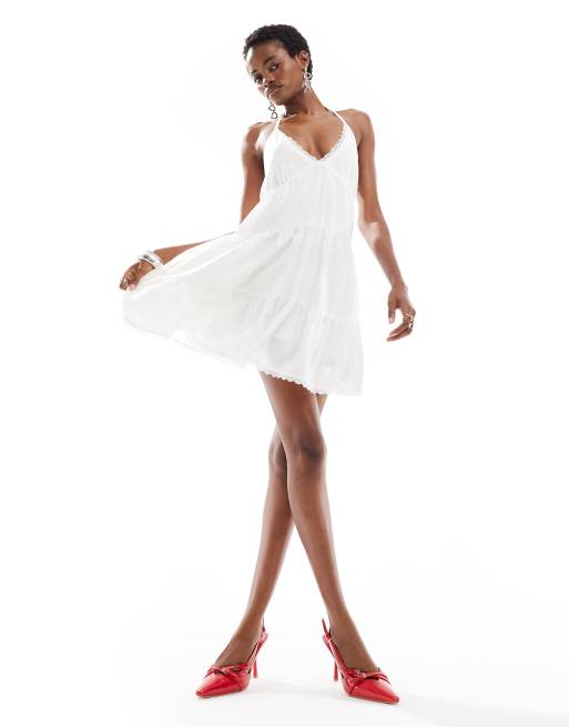 pois cami dress White ポワ Mサイズ Tokyo White Dress – Camille