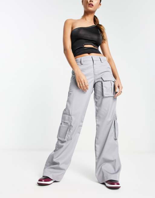 PacSun Green Low Rise Wide Leg Cargo Pants