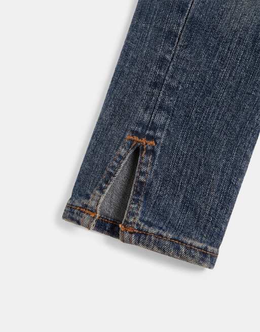Motel low rIse denim capri jean in dirty green wash, 9 of 9