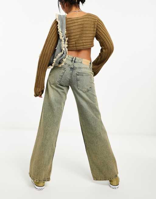 Low Rise Parallel Jeans in Vintage Bleach