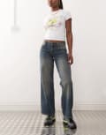 [Motel] Motel low rise parallel jeans in steel blue W28 L30 Steel blue