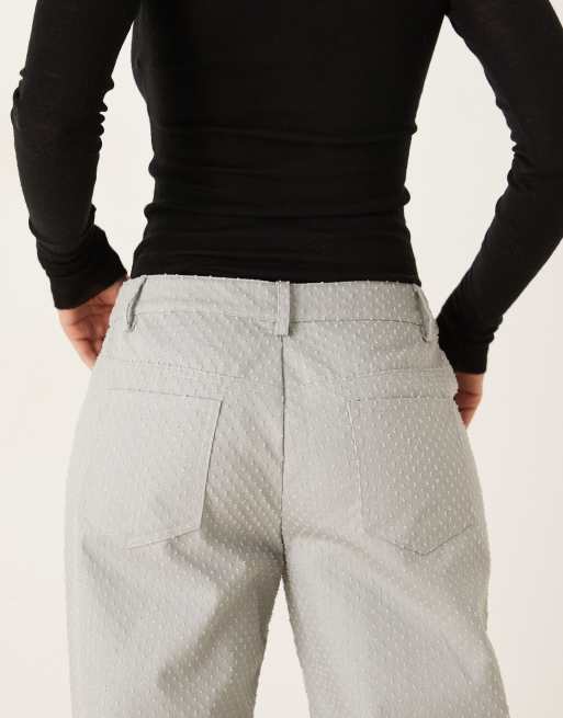 Motel low rise parallel pants in light gray, 4 of 5