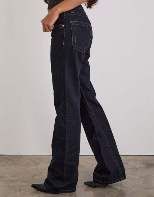 Motel low rise twisted seam jeans in rinse, 2 of 4