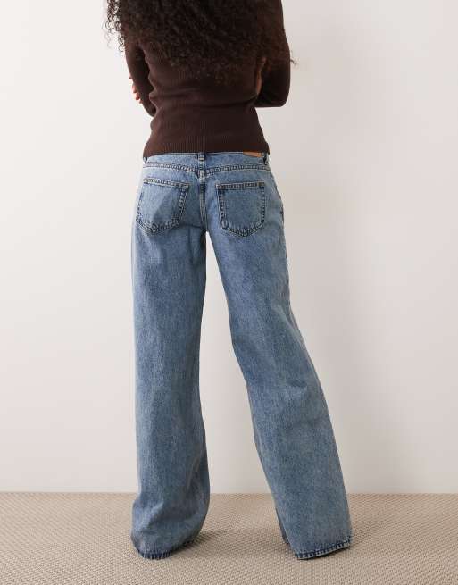 Motel løstsiddende jeans med svaj i blå sten, 4 af 5