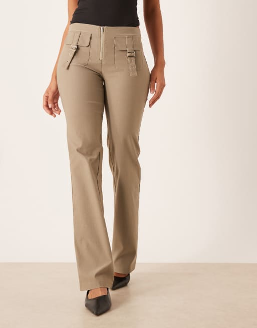 Motel Maite pocket tailored pants in taupe, 2 of 5