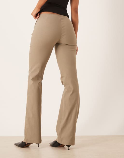 Motel Maite pocket tailored pants in taupe, 3 of 5
