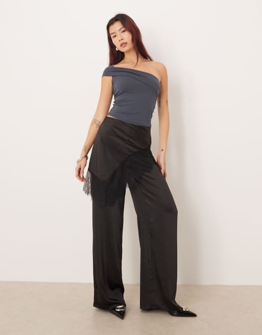 Motel Marga off shoulder bandeau style top in ocean storm, 3 of 4