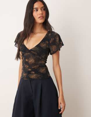 Motel - Mayari - Top fluide - Noir bronze