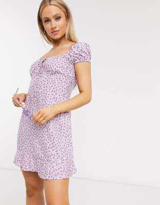 lilac tea dress