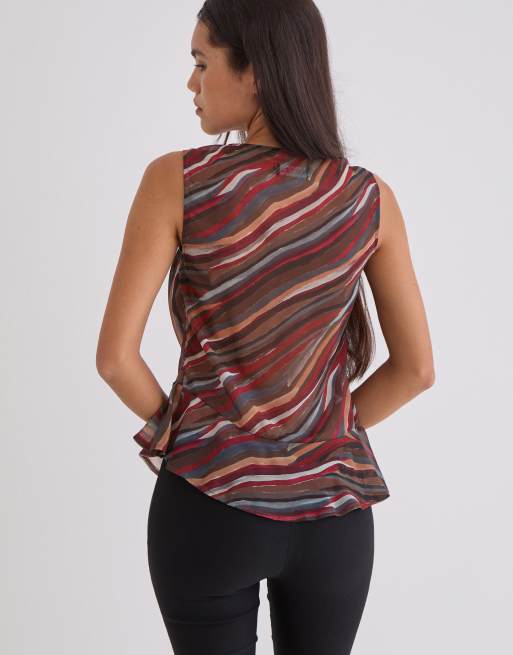 Motel Nakiya ruffle multi stripe top, 4 of 4