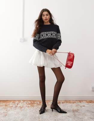 MOTEL NAMIRTA BOW FAIRISLE SWEATER 
