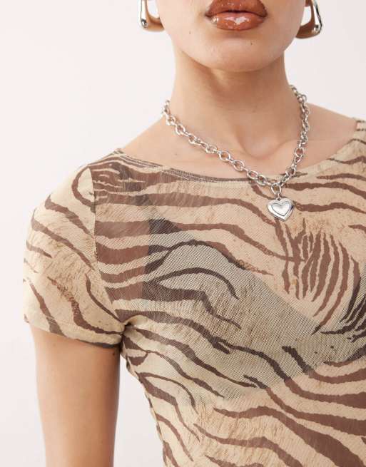 Porte-jarretelles Léopard Imprimé Animalier + Dentelle Noire - Taille M Ou XL